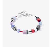 Coeur De Lion GeoCUBE Iconic Silver Tone Royal Multi Stone Bracelet 2838/30-0330