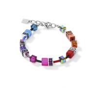 Coeur De Lion GeoCUBE Multicolour Rainbow Bracelet 0.6cm, 18.5cm + 3cm