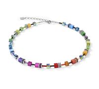 Coeur De Lion GeoCUBE Multicolour Rainbow Necklace 0.6cm, 42cm + 6cm
