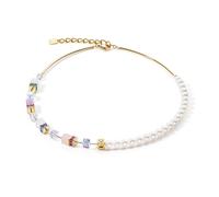 Coeur De Lion Geocube Precious Fusion Pearls Multicolour Pastel Necklace 42+6cm