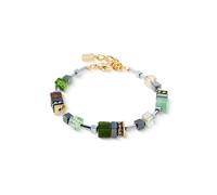 Coeur De Lion GeoCUBE Precious Motion Forest Light Gold Tone Bracelet 0.6cm, 19cm + 3cm