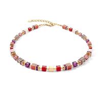 Coeur De Lion Geocube Precious Statement Red Gold Tone Necklace 0.8, 44.5cm + 6cm