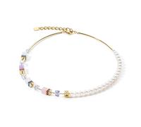 Coeur De Lion Gold Tone Pearl and Pastels Cubed Necklace - 42cm