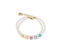 Coeur De Lion Joyful Colours Update Multicolour Gold Tone Wrap Bracelet 0.4cm, 17.5cm + 3cm