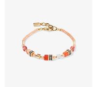 Coeur De Lion Mini GeoCUBES Gold Tone Orange Multi Stone Bracelet 4565/30-0200