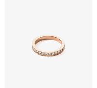 Coeur De Lion Rose Gold Tone Crystal Eternity Ring 0127/40-1822-56