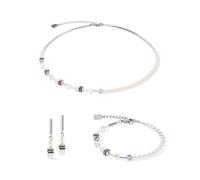 Coeur De Lion Silver Asymmetrical Mini Fusion Pearls Cubes Gift Set - Silver