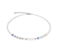 Coeur De Lion Silver Cosmic Pearls Pastel Cubes Necklace - Silver