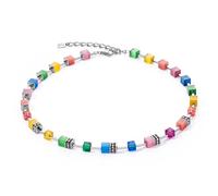 Coeur De Lion Silver GeoCube Iconic Pure Rainbow Necklace - Silver