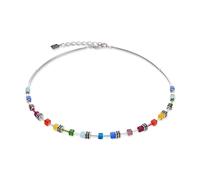 Coeur De Lion Silver Rainbow Lite Mini Cubes Necklace - Silver