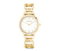 Coeur De Lion Sparkling Mother of Pearl Statement Gold Tone Stainless Steel Watch