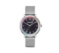 Coeur De Lion Sparkling Rainbow Black Dial Milanaise Stainless Steel Mesh Strap Watch