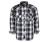 COEVALS CLUB Mens Shirts Long Sleeve Casual Push Button Plaid Suit Regular Fit Western Cowboy Pearl Snap Two Pockets Work Derss Button Up Shirts(Black & White #16 4XL)