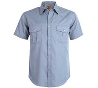 COEVALS CLUB Mens Shirts Short Sleeve Casual Push Button Plaid Suit Regular Fit Western Cowboy Pearl Snap Two Pockets Work Derss Button Up Shirts (Light Grey 2# 4XL)