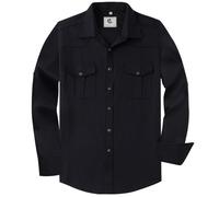 COEVALS CLUB Men's Western Long Sleeve Pearl Snap Cowboy Button Up Classic Country Design Casual Dress Shirt, #4 Black, XXL