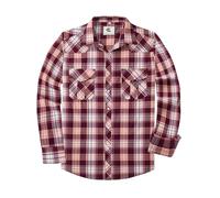 COEVALS CLUB Men's Western Long Sleeve Pearl Snap Cowboy Button Up Classic Country Design Casual Dress Shirt, 42# Light Pink, White, 3XL