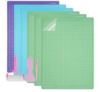 COEWUR 6 Pack Cutting Mat for Cricut Joy Xtra, 8.5 x 12 Inch Adhesive Sticky Non-Slip Replacement Cutting Mats for Cricut Joy Accessories (StandardGrip, LightGrip, StrongGrip) with Tweezers Scraper