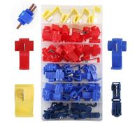 COEWUR 65pcs Scotch Lock Connectors Scotch Locks Quick Splice Connector Terminals T-Tap Car Electrical Connectors Branch Crimp Connectors Set for Motorcycle Automotive 3 Size Red Blue Yellow
