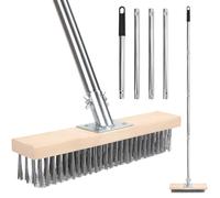 COEWUR Heavy Duty Wire Broom with 59" Long Handled, Yard Wire Brush
