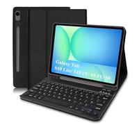 COEZFE Case with keyboard for Samsung Galaxy Tab S10 Lite/ S10 FE 10,9" 2025/ S9 FE 10.9" / S9 11", Smart Case with Bluetooth Keyboard [UK layout] for Samsung Tab S10 FE / S10 Lite/ S9 FE / S9, Black