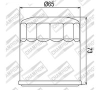 COF203 Oil Filter CHAMPION Yamaha YZF600 R-N , Nc, P, PC, R, RC R Thundercat 600