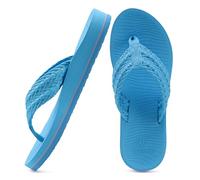 COFACE Womens Orthopedic Flip Flops Comfortable Orthotic Arch Support Sandals Open Toe Soft Cushion Recovery Plantar Fasciitis 2025 Summer Walking Slip On Ladies Flip Flops for Woman SkyBlue Size 3