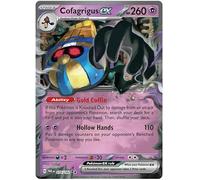 Cofagrigus ex 076/182 Double Rare Pokémon Card | Paradox Rift Set | Scarlet & Violet Series | Titan Authenticated