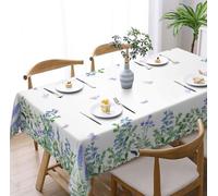 cofalery Oil-Resistant Tablecloth - Waterproof Washable Floral Design, 102x60 Inch Rectangular Table Cover for Kitchen Dining, Outdoor Picnic, Party, Home Decor