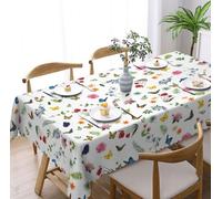 cofalery Oil-Resistant Tablecloth - Waterproof Washable Floral Design, 102x60 Inch Rectangular Table Cover for Kitchen Dining, Outdoor Picnic, Party, Home Decor
