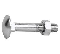 COFAN 00810655Z Tornillo Carrocero + Tuerca De Steel Zincado - Din-603/934 M-6x55 Z for DIYers & Professionals, Built for Repair, Installation and Workshop tasks, Steel, 100-piece Set