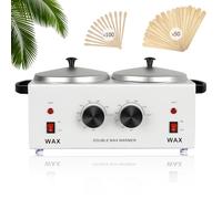 CoFashion Double Waxing Machine Double Wax Pot for Hair Removal, Adjustable Temperature Wax Warmer for Whole Body Salon Use, Unisex Adults