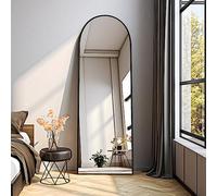 COFENY Arch Full Length Mirror, 150 x 40 cm Black Full Body Mirror with Aluminum Frame, Wall Mirrors Standing Leaning or Hanging, Floor Mirrors for Bedroom Living Room Entryway