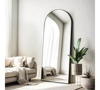 COFENY Arch Full Length Mirror, 165 x 60 cm Black Full Body Mirror with Aluminum Frame, Wall Mirrors Standing Leaning or Hanging, Floor Mirrors for Bedroom Living Room Entryway