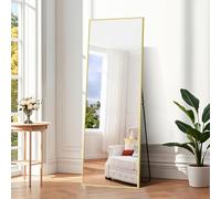 COFENY Full Length Mirror, 150 x 40 cm Gold Mirror Full Length with Aluminum Frame, Wall Mirrors Standing Leaning or Hanging, Standing Mirrors Floor Mirrors for Bedroom Living Room Entryway