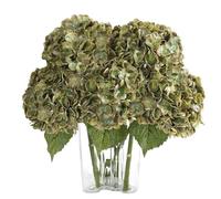 Coferset Olive Green Hydrangea Artificial Flowers 3pcs Lifelike Faux Hydrangea Real Touch Fake Flowers for Home Wedding Office Party Living Room Decoration,22inch