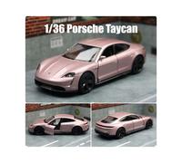 (Coffee) 1/36 Porsche Taycan Toy Car Model For Children RMZ CiTY Diecast Super Sport Miniature Pull Back Collection