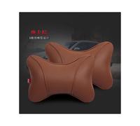(coffee 1 pair) Car Neck Pillow Leather Seat Headrest Car Rest Cushion Car-Styling 1Pair