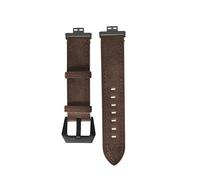 (Coffee) 20mm Soft Retro Texture Leather Watch Strap Watch Band