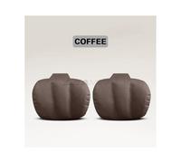 (Coffee 2pcs) Breathable Leather Car Seat Headrest Neck Support Car Neck Pillows For
