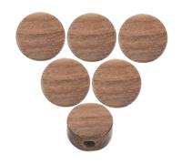 Coffee Acacia 6pcs Small round Guitar Tuning Peg Knobs | Metal Fitting, Ergonomic Grip, Easy Installation, Universal Compatibility