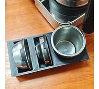 Coffee Accessories Storage Base For Ninja-ES601 655 701, Organizer Tray With Round Square Holes, Black Compact Stand