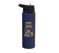 Coffee Addict Too Much Morning Not Enough Coffee Office Stainless Steel Insulated Water Bottle
