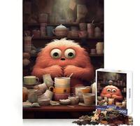 Coffee Addiction for Adults 1000 Piece Puzzle Cognitive Train Clean Connection Pattern Build Room Art (50x75cm)