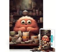 Coffee Addiction for Adults 1000 Piece Puzzle Cognitive Train Clean Connection Pattern Build Room Art (50x75cm)