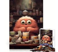 Coffee Addiction Jigsaw Puzzles 1000 Piece for Teenagers Focus Skill Indoor Fun Fun Challenge Home Decor (38x52cm)