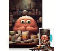 Coffee Addiction Jigsaw Puzzles 1000 Piece for Teenagers Focus Skill Indoor Fun Fun Challenge Home Decor (38x52cm)