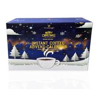 Coffee Advent Calendar 2024 - Selection of 24 Premium Flavoured Coffee Mix - Christmas Presents for Men and Women - Christmas Calendar - Coffee Gifts for Men and Women (Instant Coffee)