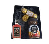 Coffee & Alcohol Gift Box | Hamper | Present | Christmas Gifts | Birthday Gift | Jamaican Rum | Gifts for Him | Caribbean Gifts (Captain Morgan Dark Rum 20cl)