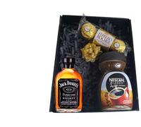 Coffee & Alcohol Gift Box | Hamper | Present | Christmas Gifts | Birthday Gift | Jamaican Rum | Gifts for Him | Caribbean Gifts (Jack Daniel's Whisky 10cl)