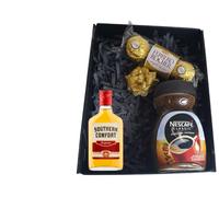 Coffee & Alcohol Gift Box | Hamper | Present | Christmas Gifts | Birthday Gift | Jamaican Rum | Gifts for Him | Caribbean Gifts (Southern Comfort Whisky 20cl)